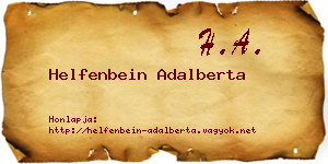 Helfenbein Adalberta névjegykártya